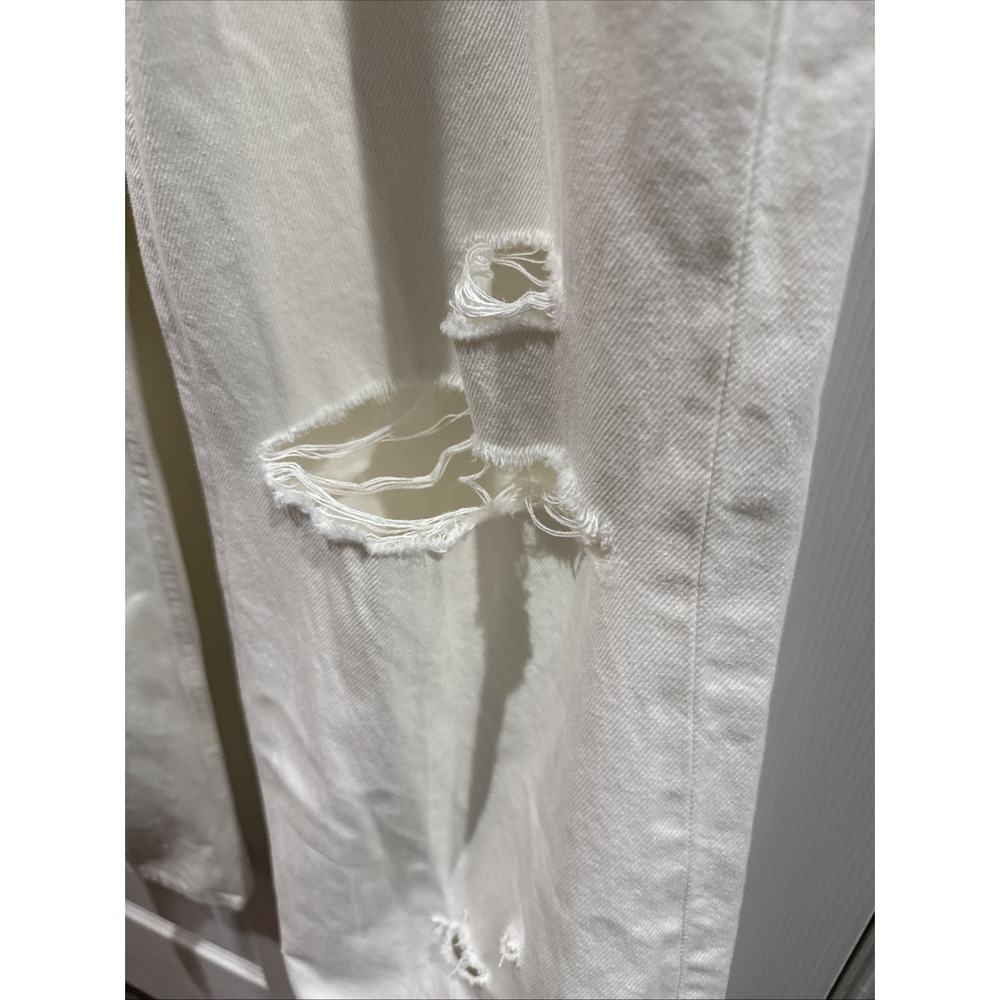 Arizona White High Rise Skater Jeans Distressed With Large Cut outs Size 15 NWT - Picture 5 of 16